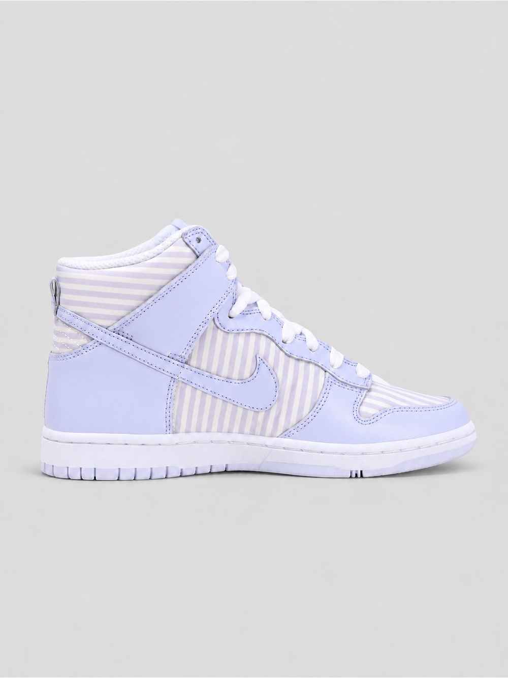 Rare Nike Dunk High Skinny / Premium- Lavender Violet / Striped Canvas